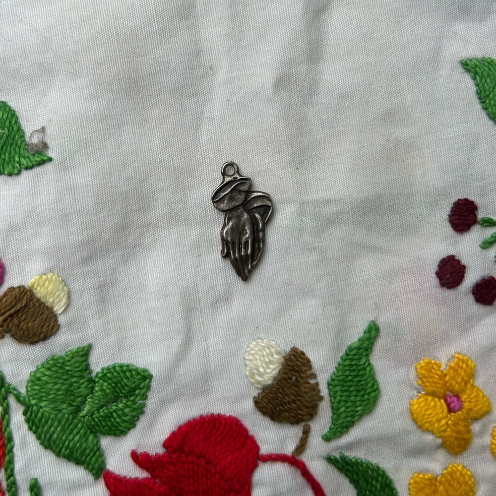 Sterling Silver 925 Praying Hands Charm Pendant (2 for $20)